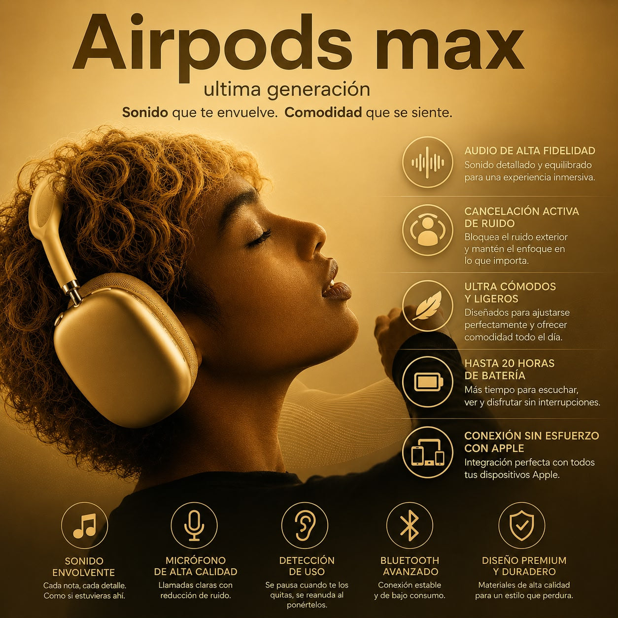 Audifonos MAC Ergonómicos ¡Sonido Envolvente!