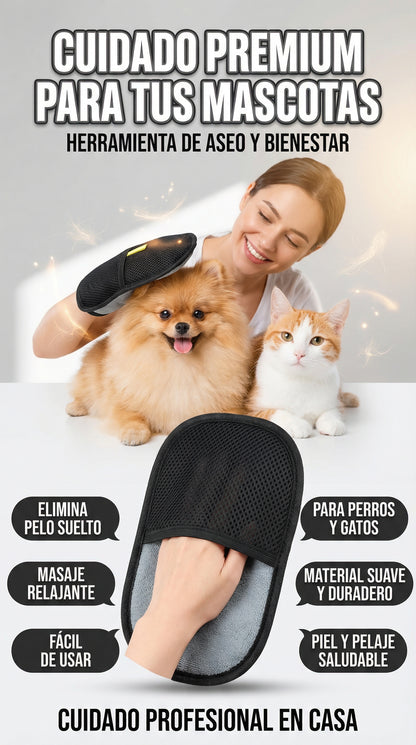 Guante Removedor de Pelo 2 en 1 - Negro