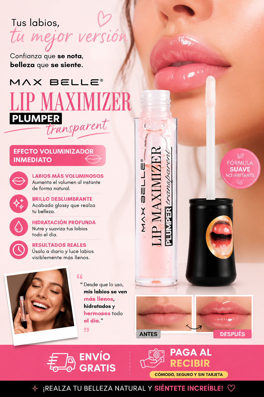 Lip Maximizer Plumper Gloss Voluminizador de labios  ¡Tu mejor versión!